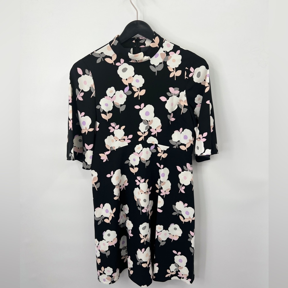 KATE SPADE NEW YORK Black Whimsies Posy Floral Swing Dress Size 4 NWOT - Picture 7 of 10